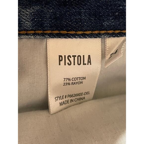 Pistola Presley High Rise Vintage '90s Roller Ripped Jeans Size 24 Del Mar EUC - Picture 10 of 10